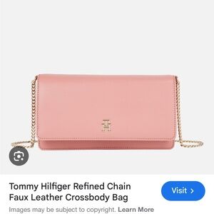 Tommy Hilfiger Pink Crossbody Bag with Chain Strap